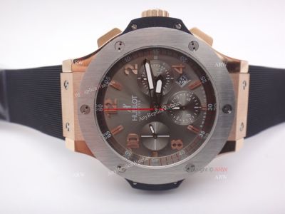 Swiss Grade 7750 Hublot Big Bang Cappuccino Rose Gold Grey Dial Replica Watches